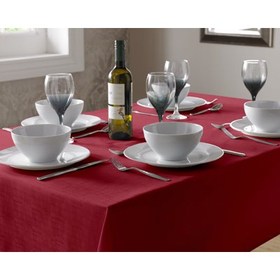 Bourland Plain Linen Look Tablecloth