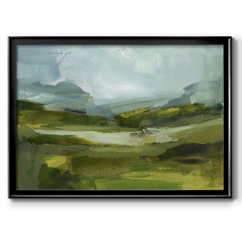 Toile tendue avec cadre Emerald View III, H 14 po x l 20 po x P 1,5 po, Noir