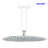 Topcraft 12" Round High Pressure Rain Shower Head, Rainfall Shower Head for Bathroom Shower System, Brused Nickel