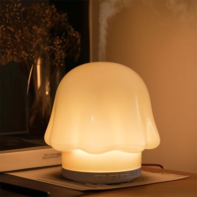 Essential Oil Diffuser For Home Glass: Mimicat Timer 120Ml Ultrasonic Cool Mist Aromatherapy Diffusers For Bedroom Office With Soft Night Light Cream