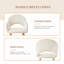49.5cm H Modern Solid Wood Legs Upholstered Dining Chair with Arm-701155395