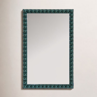 Varsha Rectangle  Glossy Hunter Green Mirror