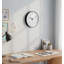 Horloge murale ronde 12 pouces noire moderne à quartz, silencieuse sans tique, alimentée par pile, horloge murale décorative simple, convenant à plusieurs scènes-981314507
