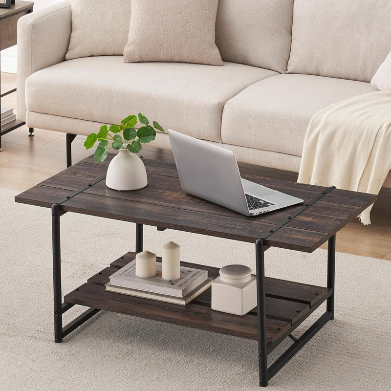 Gulnaaz Single Coffee Table, Dark Oak
