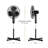 16" Oscillating Digital Stand Fan with Capacitive Touch, 3 Speeds, Remote Control-96276657