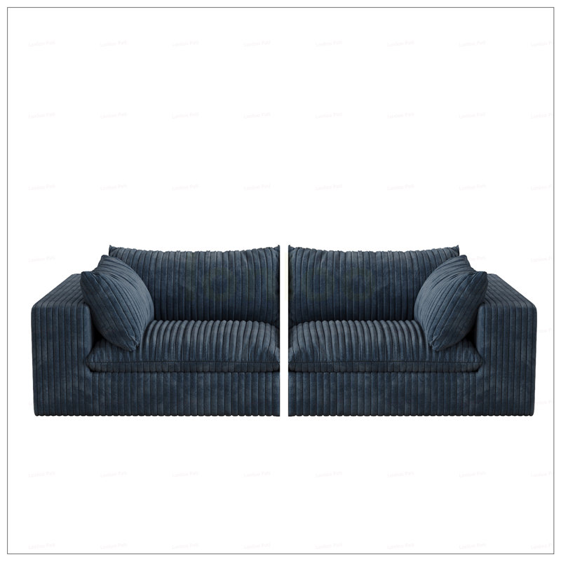 Luxueux canapé en tissu rembourré de plumes avec une conception modulaire et une compression haute densité pour un confort et une polyvalence ultimes