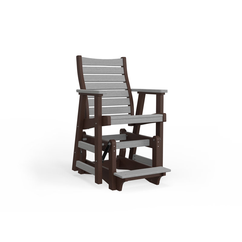 Bristol Outdoor Bar Stool, Chocolate Brown, White