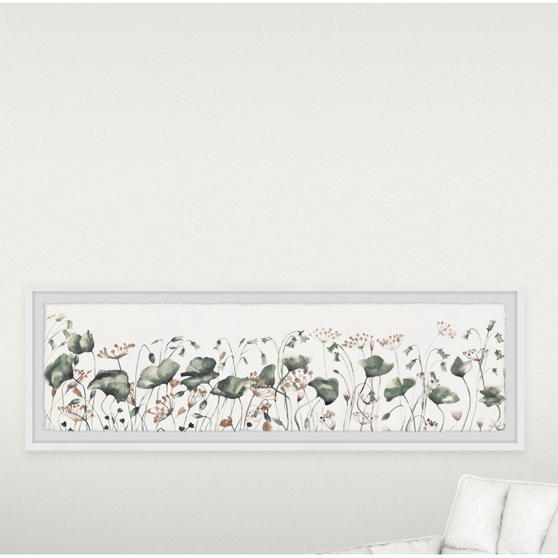 « Fleurs ordinaires »-cadre photo panoramique sur papier, H 10 po x l 30 po x 1,5 po