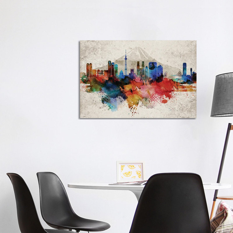 Tokyo Abstract - Wrapped Canvas Painting, 101.6 cm H x 66.04 cm W