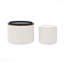 Ensemble de 2 repose-pieds de rangement rembourrés en chenille 2 pièces - Petit tabouret cylindrique, espace de rangement intégré