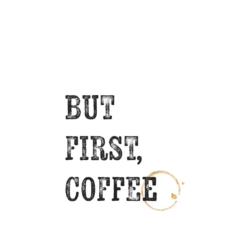 But First Coffee - Wrapped Canvas Print, 101.6 cm H x 66.04 cm W x 3.175 cm D