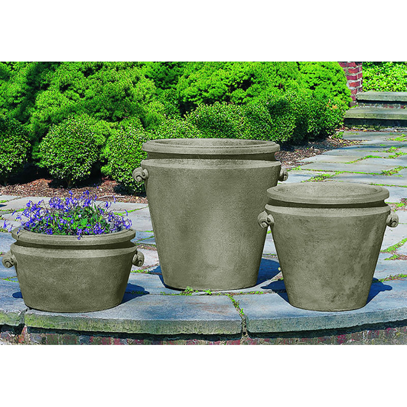 Scroll Handle Handmade Planter, Copper Bronze, 19" H x 22" W x 20" D