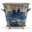 Porcelain Oval Planter With Bronze Ormolu Azure Village Collection