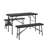Bevilacqua Ebern Designs 47.24 " Plastic and Steel Black Foldable Card Table