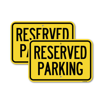 Reserved Parking Bright Aluminum Sign