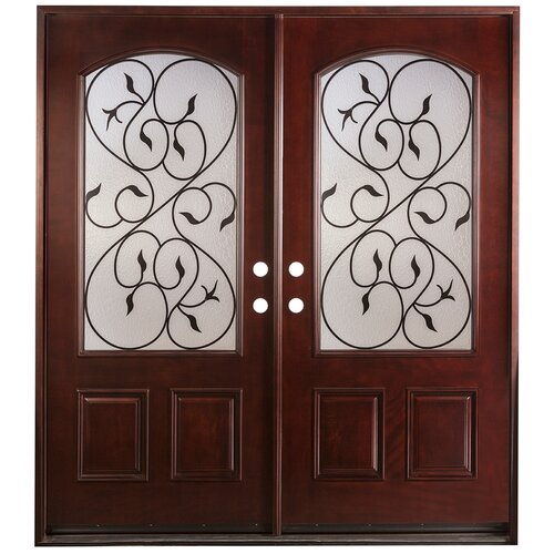 Door Destination 80'' Paneled Wood Front Entry Doors | Wayfair