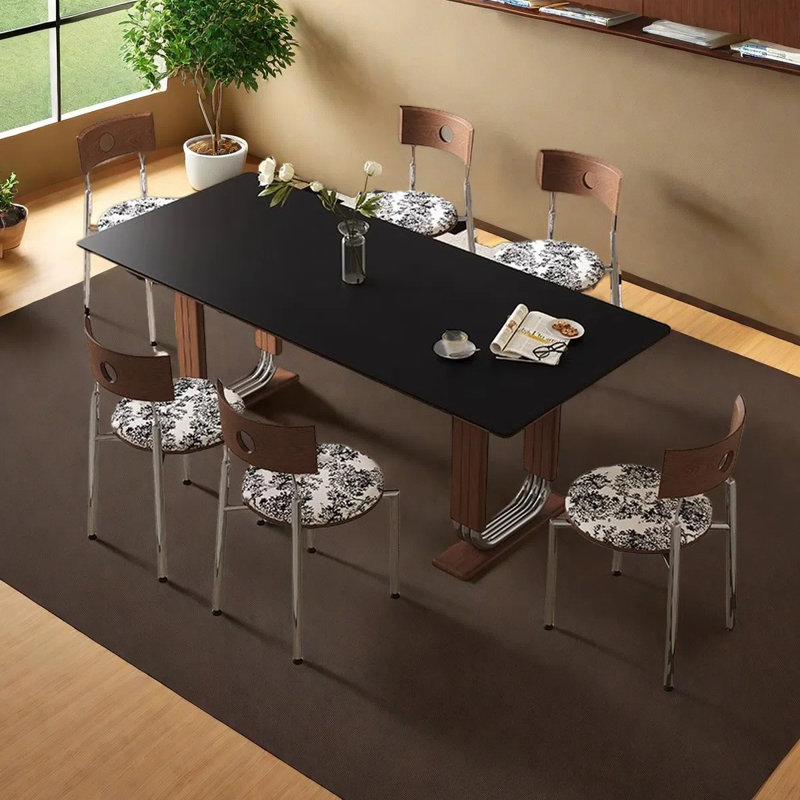 Petite table de salle à manger rétro, H 29,53 po x L 70,87 po x l 35,43 po