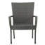 Chaise empilable en osier PE LITTLETON GREY 4PCS-1044225322