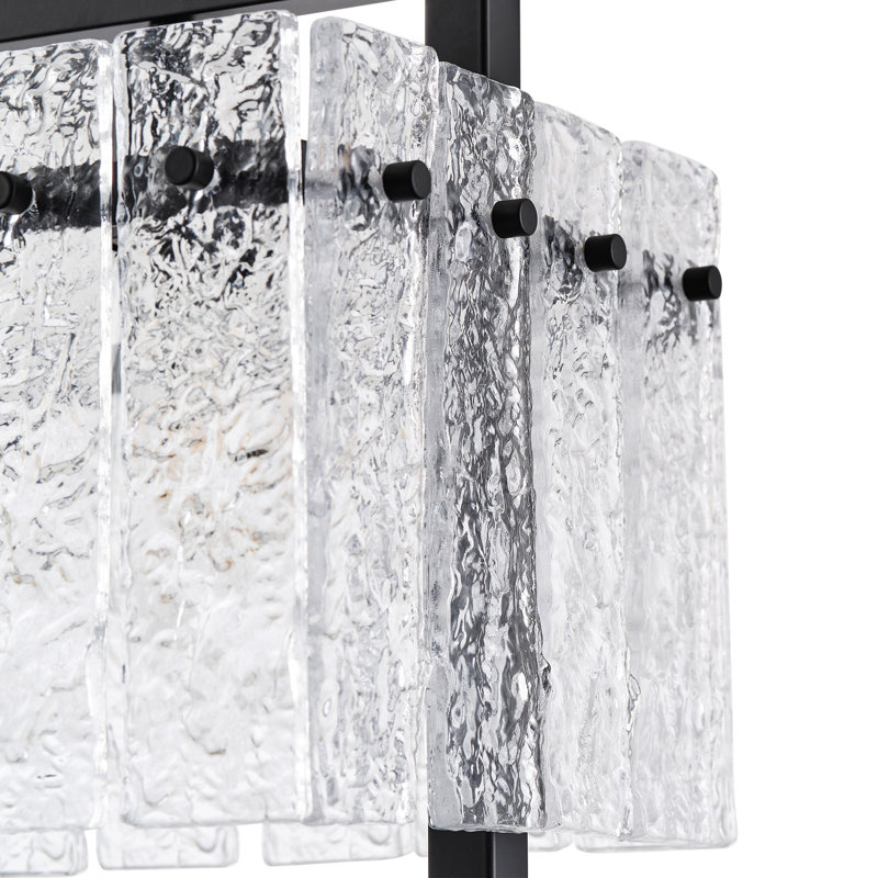 Lustre suspendu 6 lumières en verre industriel à intensité variable