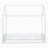 Metal House Bed With Fence-2039511008-2039511038