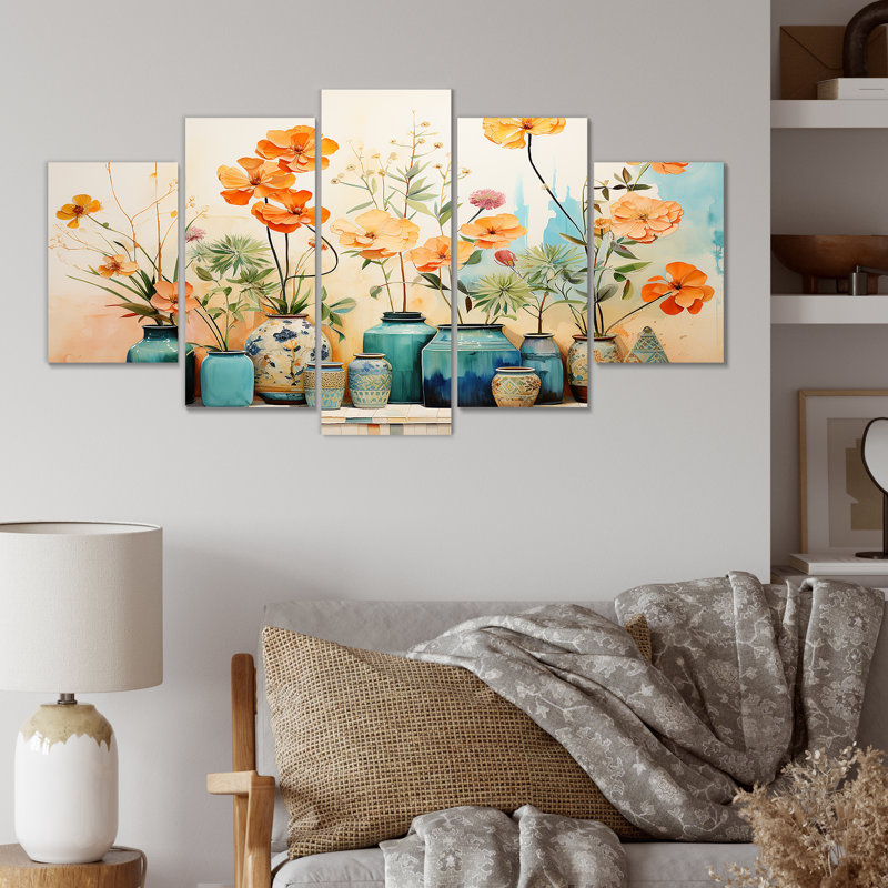 Aquarelle florale bleue II