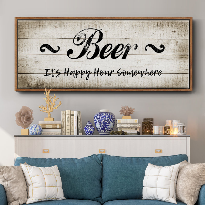 «Beer Happy Hour», toile encadrée, H 8 po x l 20 po
