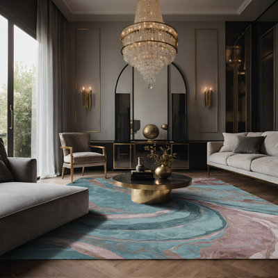 Tapis gris soyeux et moelleux