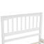 Lit plateforme en bois simple, blanc