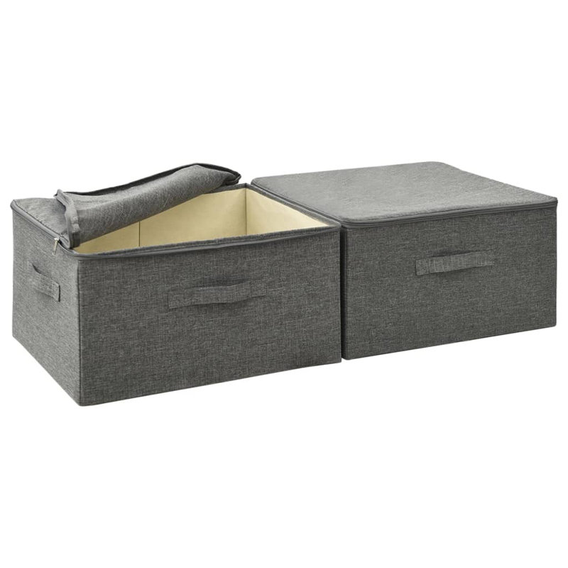 Storage Boxes Fabric 43x34x23 cm, Dark Grey
