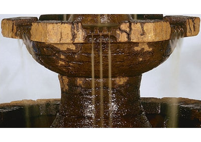 Tiered Glass Weather Resistant Floor Fountain