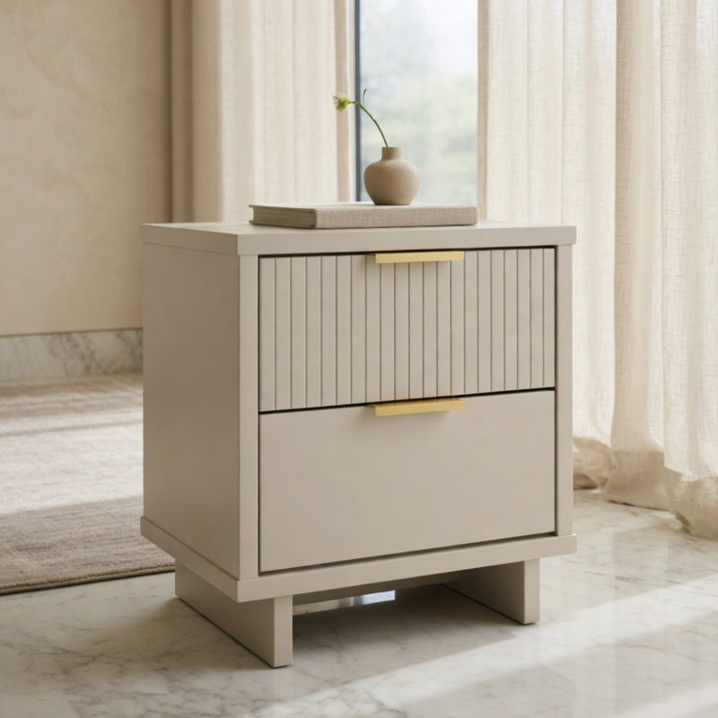 Table de chevet en gris clair, Gris clair