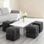 Ottoman Foot Rest Soft And Comfortable Ottoman Square Corduroy Woven Design Sofa Stool (Grey)-1564142992