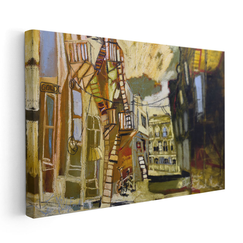 Voisinage de Portland III - reproduction d'art sur toile, H 24 po x l 36 po