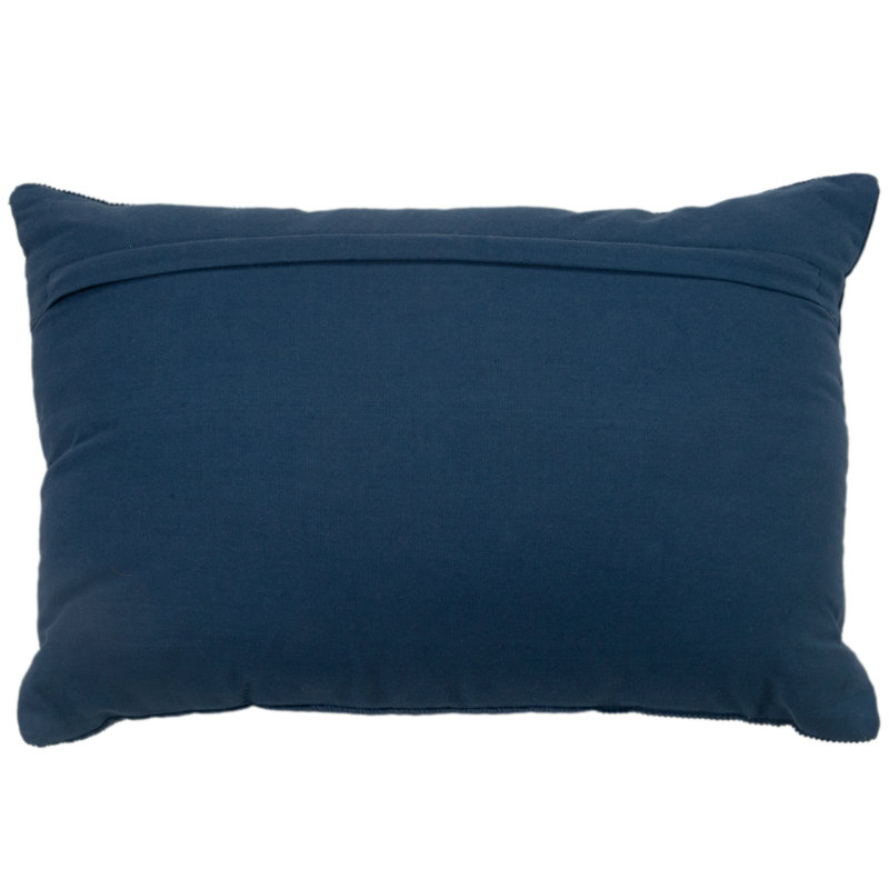 Berkley Textured Cotton Reversible Throw Pillow, Blue