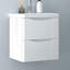 Leila 495 mm Wall Mounted Combined Vanity Unit with Drop In Resin Basin