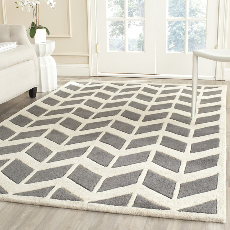 Chevron Wool Hand Woven Area Rug
