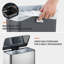 Stainless Steel Step On Dual Compartment Recycling Trash Can