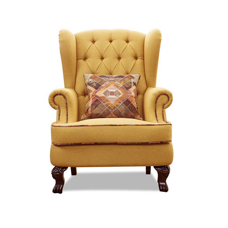 Fauteuil inclinable Laerte, Mélange de polyester jaune
