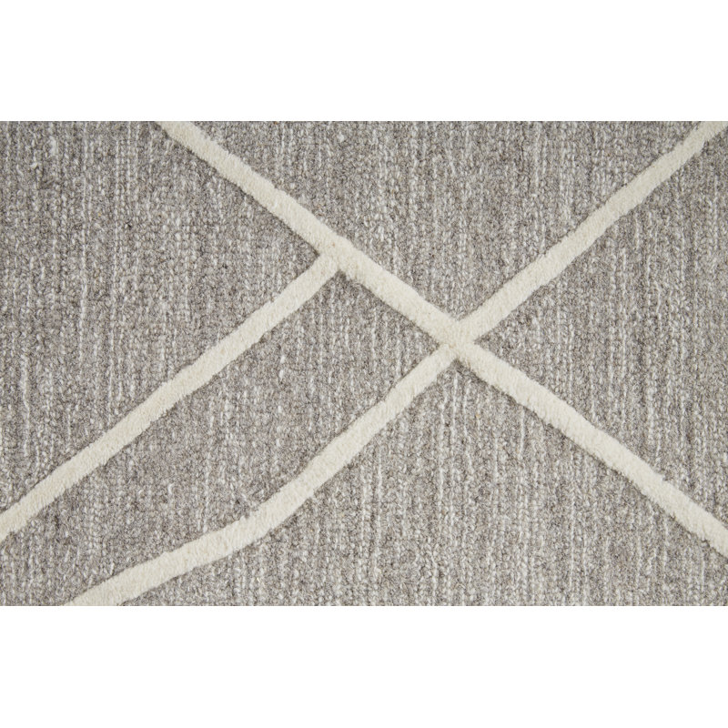Thom Filicia Wool Abstract Area Rug in Gray, Rectangle 9'6" x 13'6"