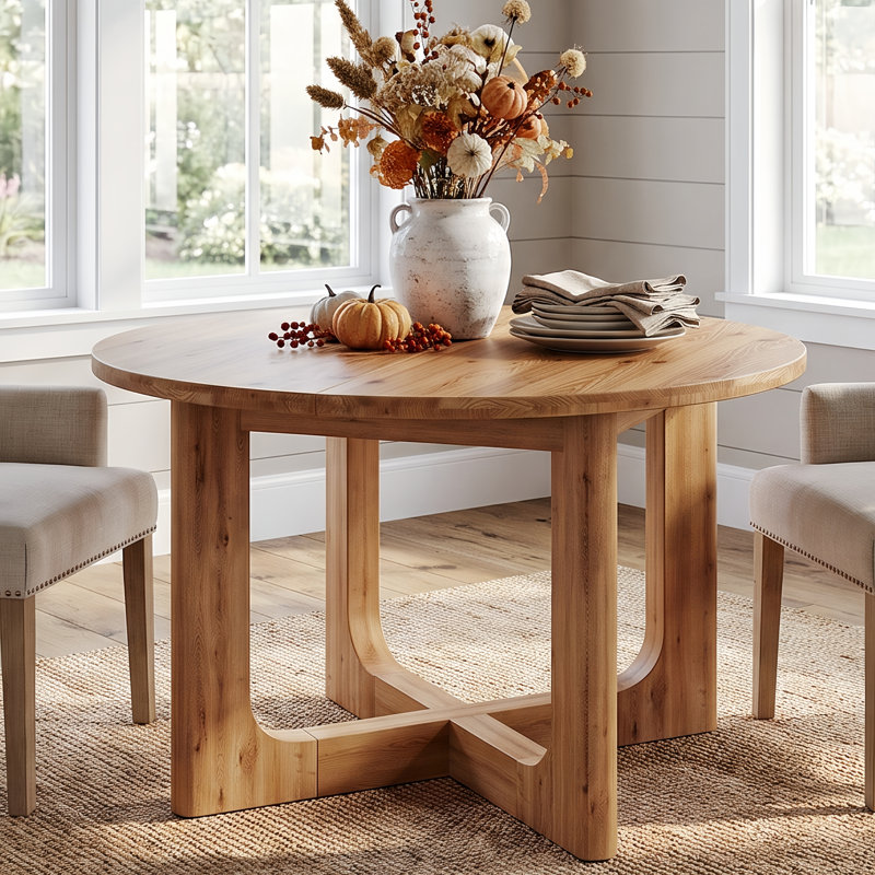 Round Solid Wood Dining Table