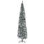 Arbre de Noël artificiel mince enneigé et enneigé 9 pi de hauteur avec branches réalistes et 1014 pointes HOMcom