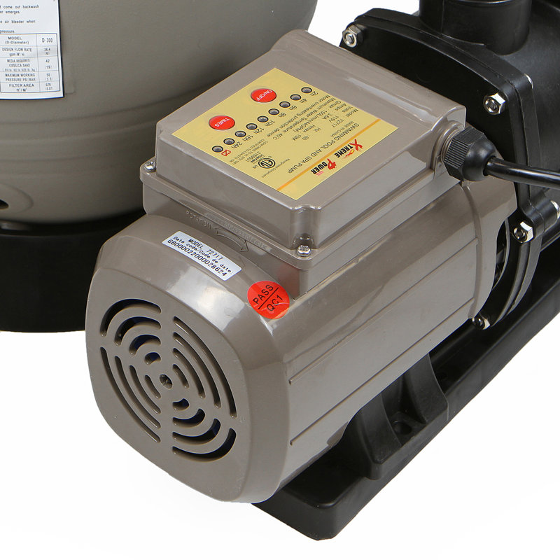 XtremepowerUS 13" Sand Filter Pump with Multi-Port Valve for Above-Ground Pools