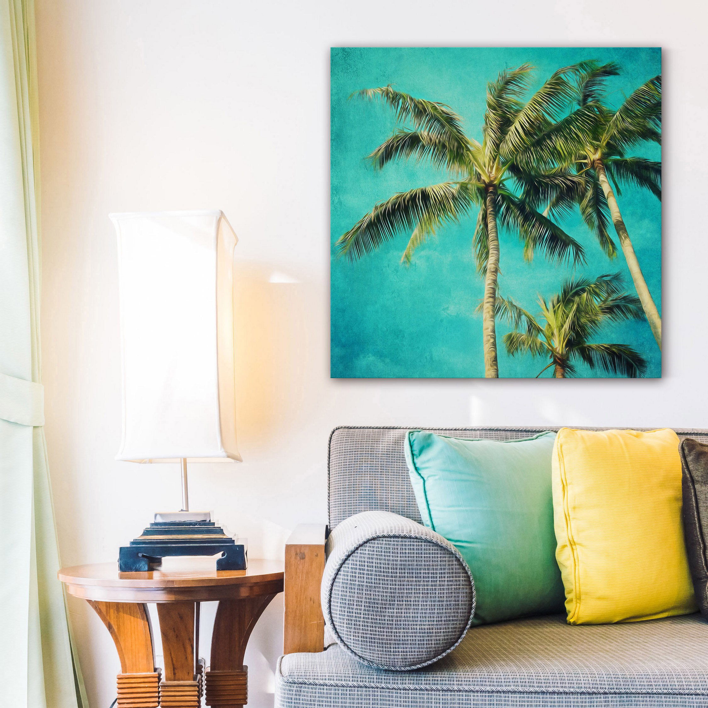 Marmont Hill Hawaiian Palm Trees On Canvas by Sylvia Cook Print