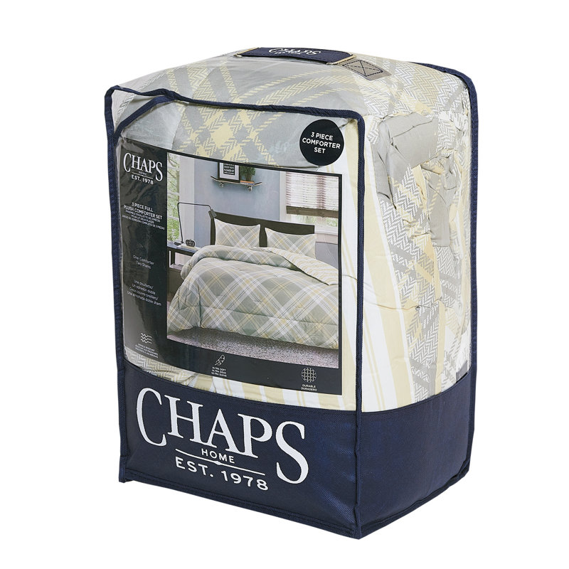 Twin Blue and Gray Reversible Microfiber Comforter Set