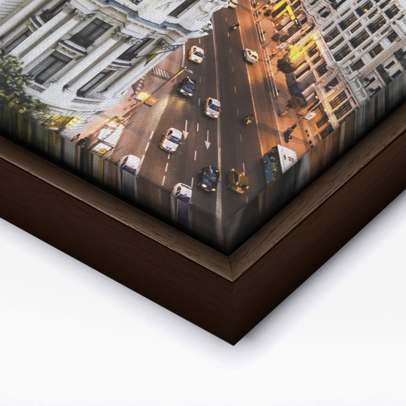Gran Gran Street, Canvas, 16"H x 20"W, Brown Framed