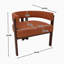 Fauteuil en tissu chenille avec dossier ouvert-796738175