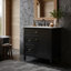 Meuble-lavabo autoportant de 30 po avec lavabo en céramique, 1 plateau rabattable, 2 tiroirs profonds et tablette réglable-1376168674