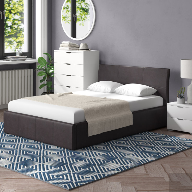 Baudoin Upholstered Ottoman Storage Bed, Brown, Kingsize (5')