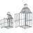 Distressed Galvanized Metal Candle Lanterns
