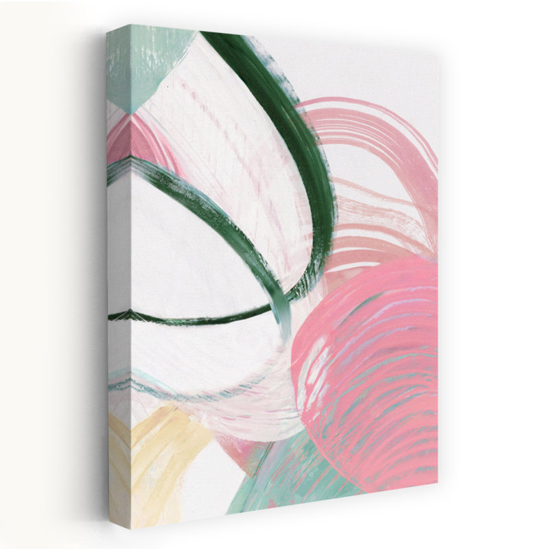 «Curves Of Nature's Palette II», art mural contemporain abstrait, H 18 po x l 12 po